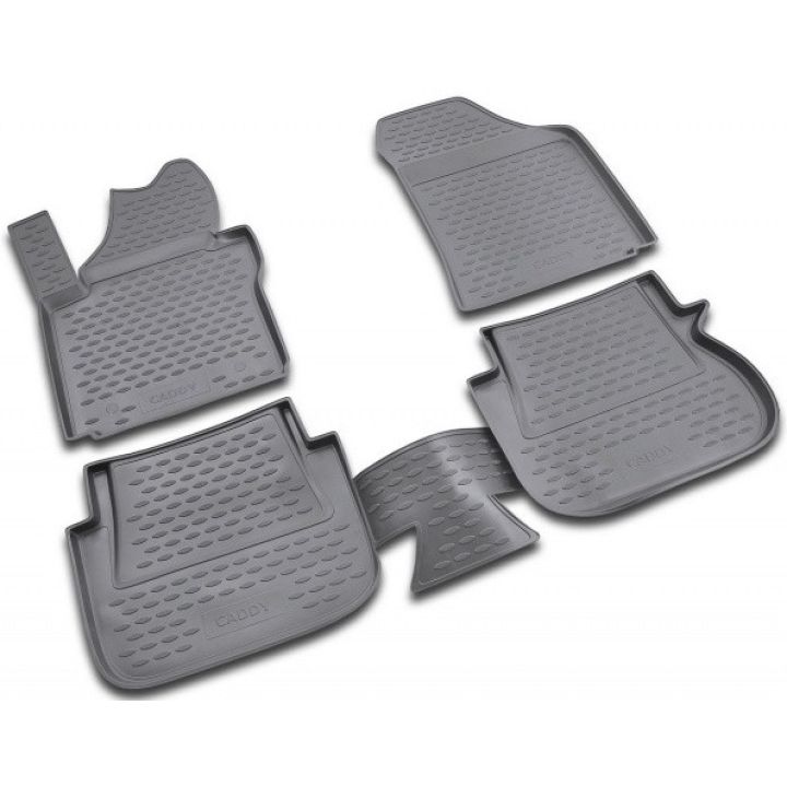 Коврики в салон для Volkswagen Caddy '04-15, полиуретановые Element-Novline