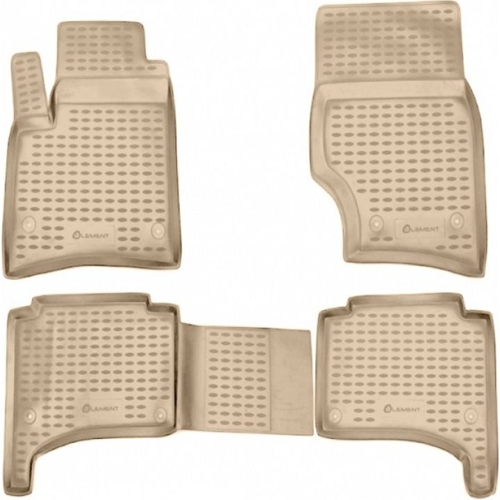 Коврики в салон для Volkswagen Touareg '02-09 бежевые, полиуретановые Element-Novline