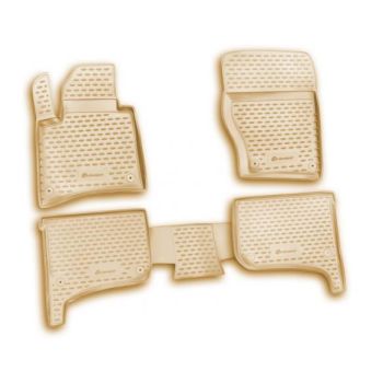 Коврики в салон для Volkswagen Touareg 2 '10-18 бежевые, полиуретановые Element-Novline
