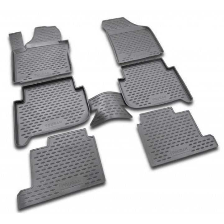 Коврики в салон для Volkswagen Touran '03-15 (7 мест), полиуретановые Element-Novline