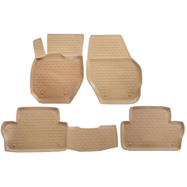 Килимки в салон для Volvo XC60 '09-17 бежеві, поліуретанові Element-Novline