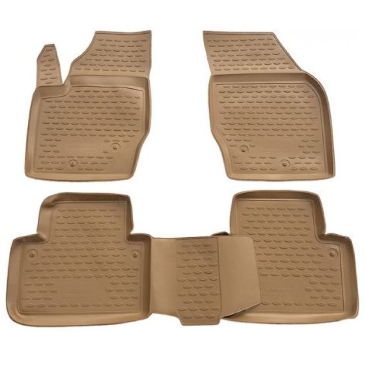 Коврики в салон для Volvo XC90 '03-14 бежевый, полиуретановые Element-Novline