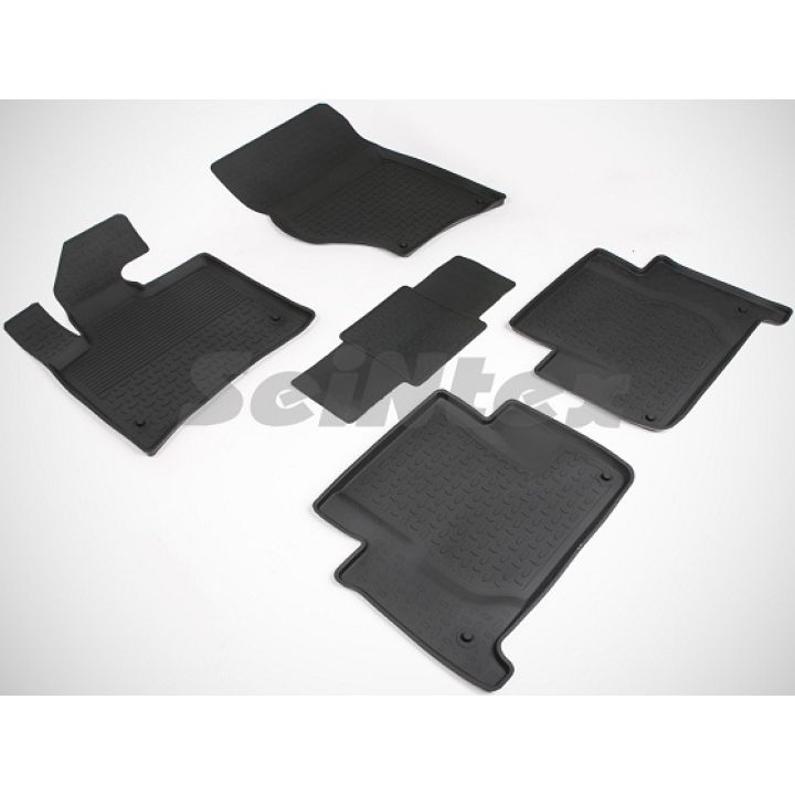 Коврики в салон для Audi Q7 '05-14 резиновые, черные (Seintex)