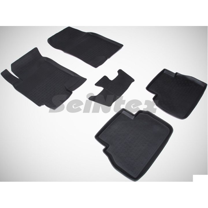 Коврики в салон для Chevrolet Epica '07-12 резиновые, черные (Seintex)