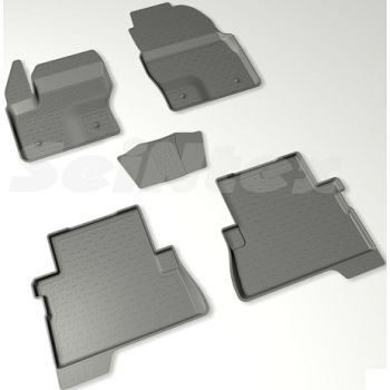 Коврики в салон для Ford Kuga '13- резиновые, черные (Seintex)