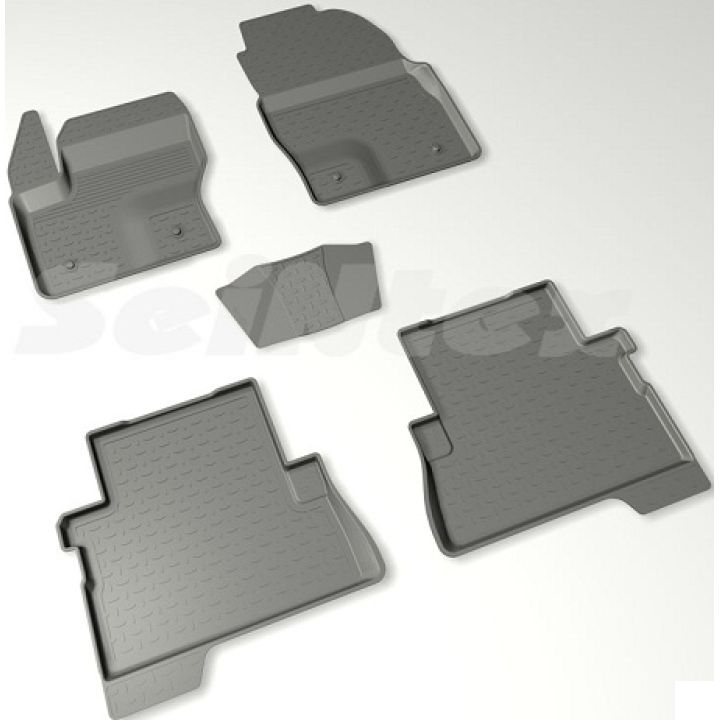 Коврики в салон для Ford Kuga '13- резиновые, черные (Seintex)