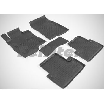Коврики в салон для Honda Accord 8 '08-13 EUR резиновые, черные (Seintex)