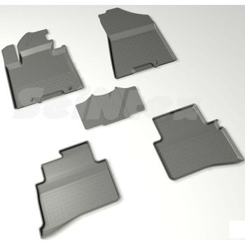 Коврики в салон для Hyundai Tucson '15- резиновые, черные (Seintex)