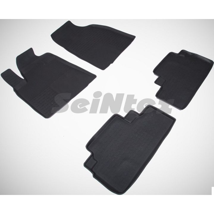 Коврики в салон для Lexus RX '09-15 резиновые, черные (Seintex)