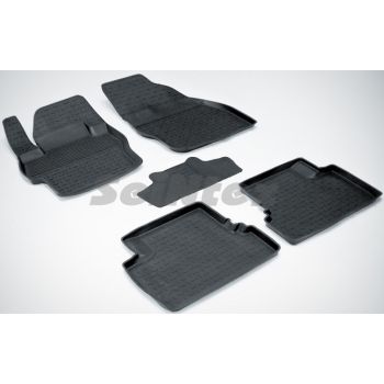 Коврики в салон для Mazda 3 '09-13 резиновые, черные (Seintex)