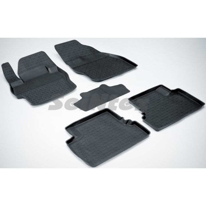 Коврики в салон для Mazda 3 '09-13 резиновые, черные (Seintex)