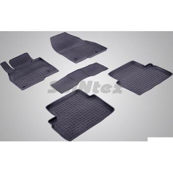 Коврики в салон для Mazda 3 '14-18 резиновые, черные (Seintex)