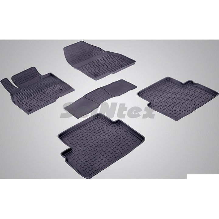 Коврики в салон для Mazda 3 '14-18 резиновые, черные (Seintex)