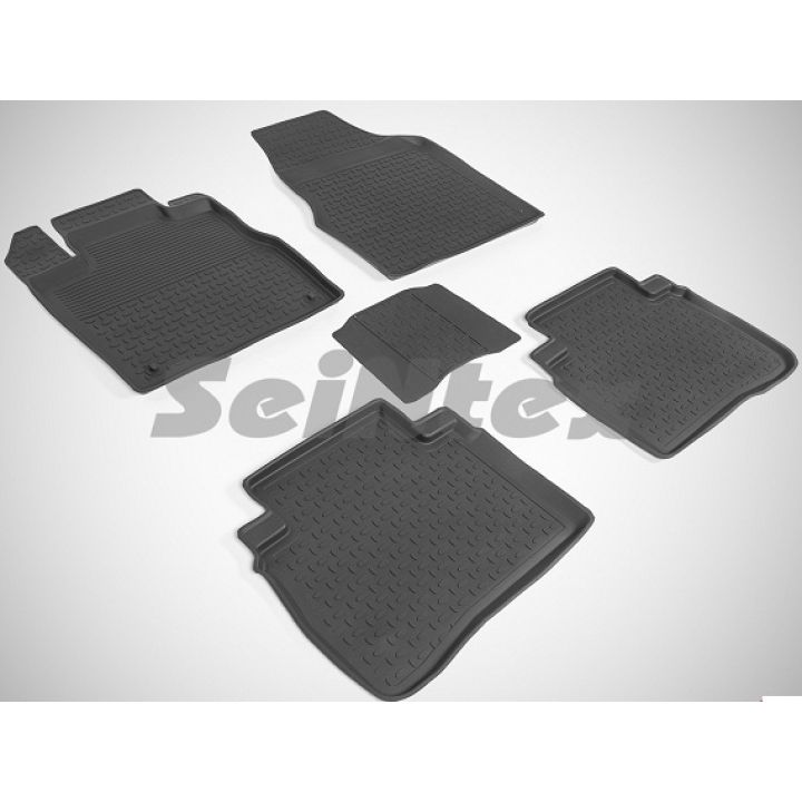 Коврики в салон для Nissan Murano '08-14 резиновые, черные (Seintex)