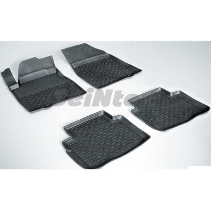 Коврики в салон для Nissan Teana '08-14 резиновые, черные (Seintex)