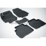 Коврики в салон для Nissan Tiida '05-14 резиновые, черные (Seintex)