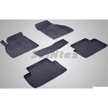 Коврики в салон для Opel Insignia '09-17 резиновые, черные (Seintex)