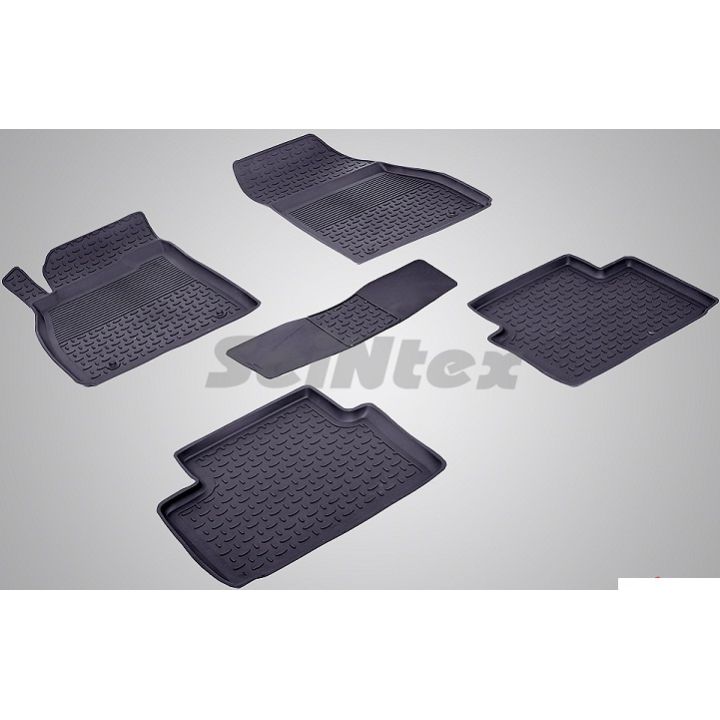 Коврики в салон для Opel Insignia '09-17 резиновые, черные (Seintex)