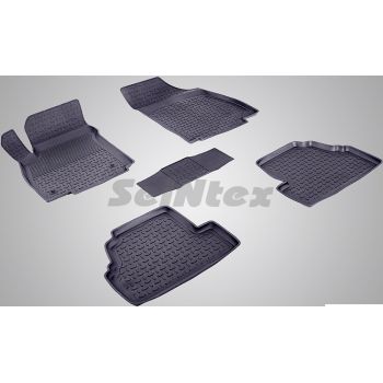 Коврики в салон для Opel Mokka '12- резиновые, черные (Seintex)