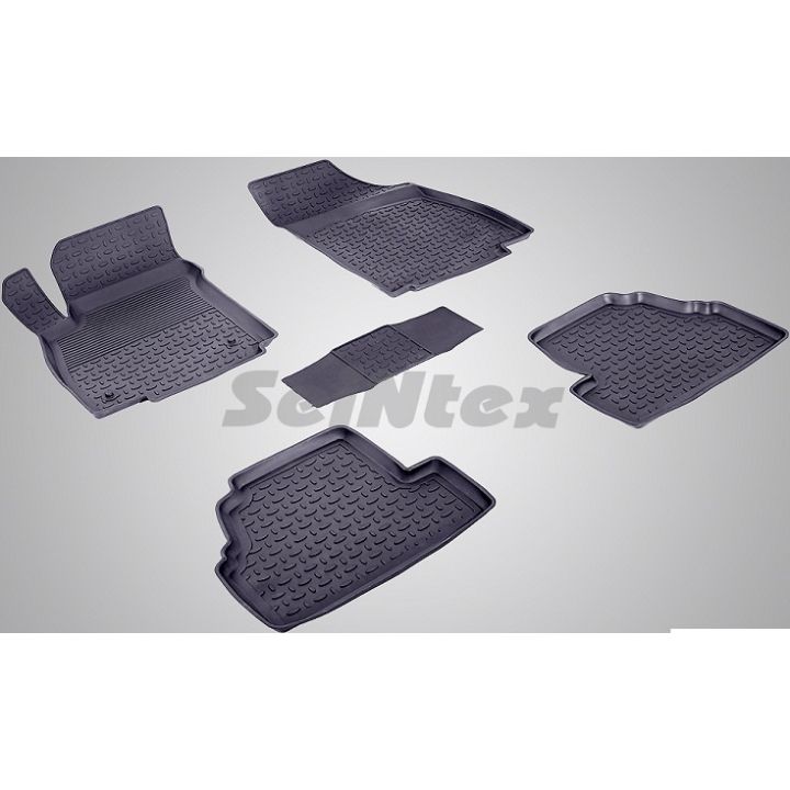 Коврики в салон для Opel Mokka '12- резиновые, черные (Seintex)