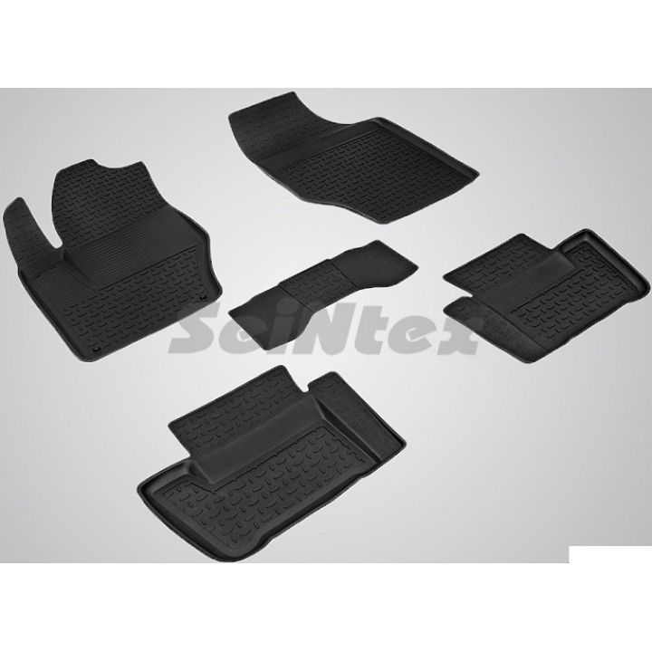 Коврики в салон для Peugeot 408 '12- резиновые, черные (Seintex)