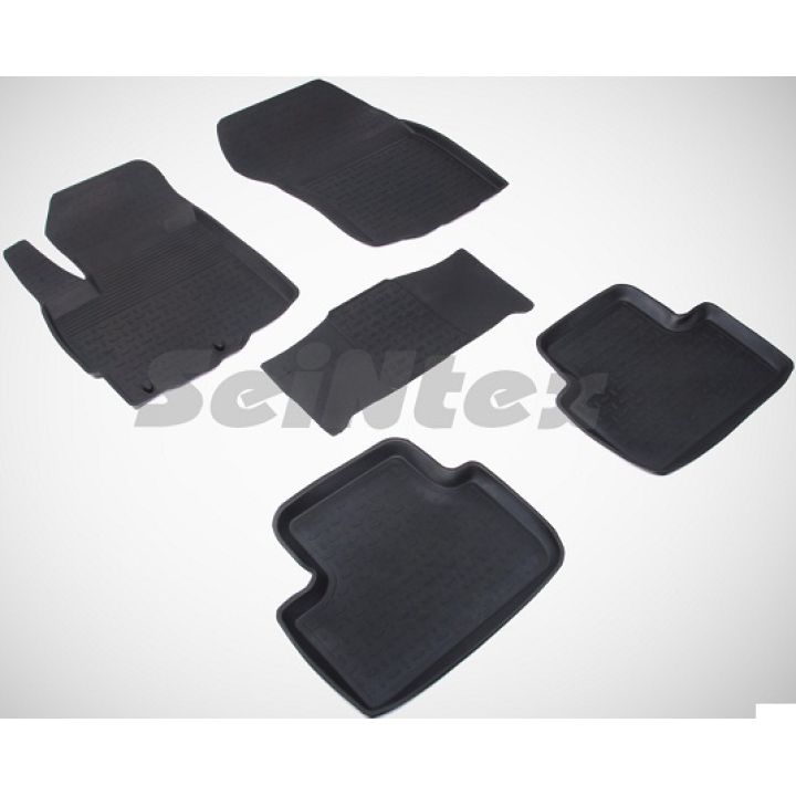 Коврики в салон для Peugeot 4008 '12-17 резиновые, черные (Seintex)