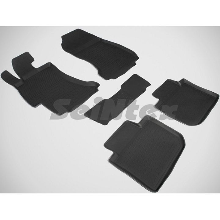 Коврики в салон для Subaru XV '11-16 резиновые, черные (Seintex)