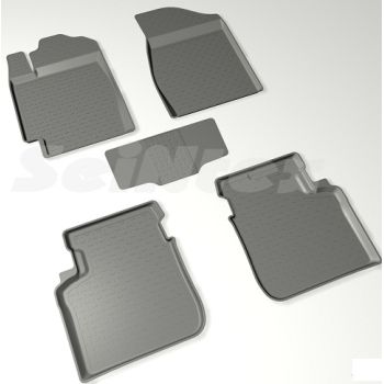 Коврики в салон для Toyota Camry V30 2002 - 2006 резиновые, черные (Seintex)