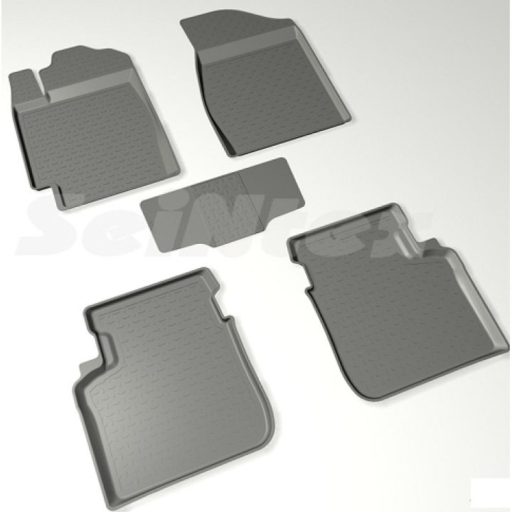 Коврики в салон для Toyota Camry V30 2002 - 2006 резиновые, черные (Seintex)