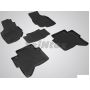Коврики в салон для Toyota Hilux '05-15 резиновые, черные (Seintex)