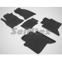 Коврики в салон для Toyota Hilux '15- резиновые, черные (Seintex)