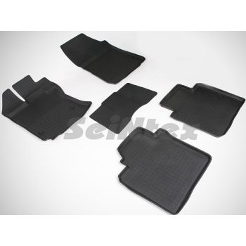 Коврики в салон для Toyota Venza '10-16 резиновые, черные (Seintex)