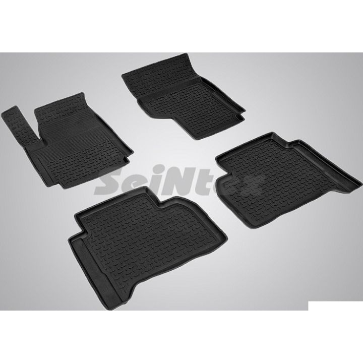 Коврики в салон для Volkswagen Amarok '10- резиновые, черные (Seintex)