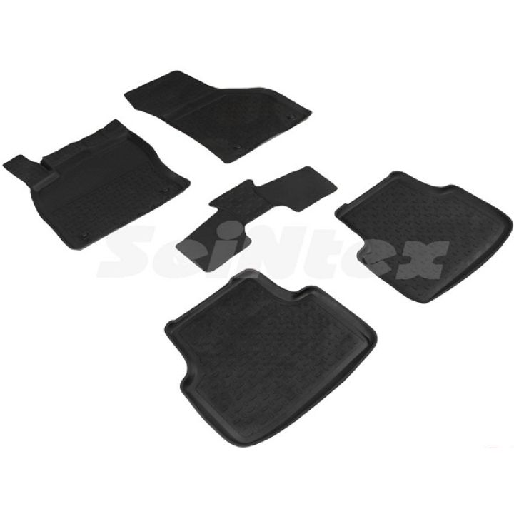 Коврики в салон для Volkswagen Jetta 7 '20- резиновые, черные (Seintex)