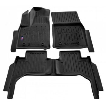 Коврики в салон 3D для Toyota Land Cruiser 300 '21-, полиуретан ТЭП (Stingray)