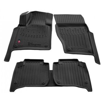 Коврики в салон 3D для Volkswagen Touareg '10-18, полиуретан ТЭП (Stingray)