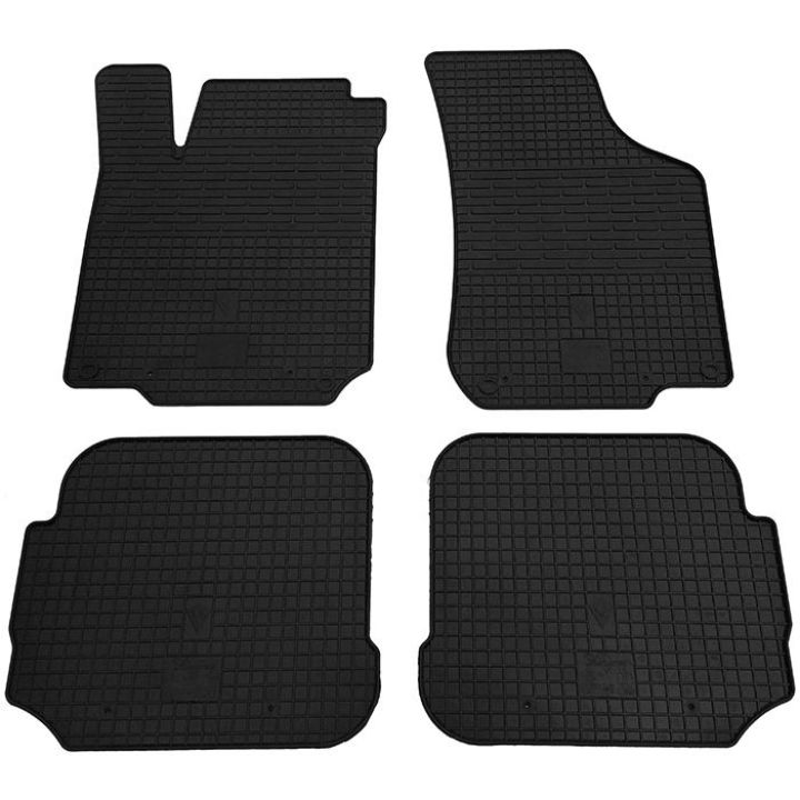 Коврики в салон для Volkswagen Golf IV '97-03, резиновые черные (Stingray)
