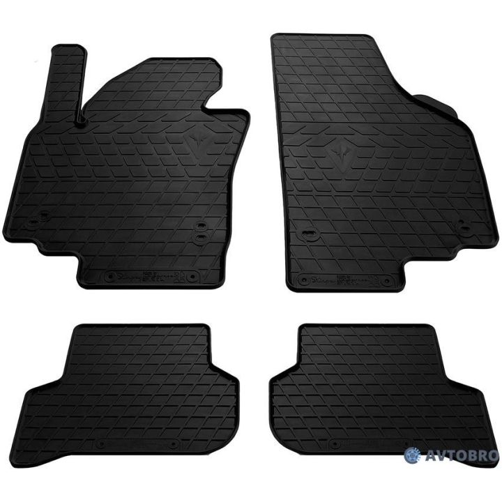 Коврики в салон для Volkswagen Golf Plus V '05-09, резиновые черные (Stingray)