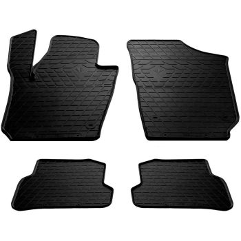 Коврики в салон для Volkswagen Polo '09-17 хетчбек, резиновые черные (Stingray)