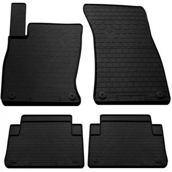 Коврики в салон для Audi A8 (D3) '03-10, резиновые черные  (Stingray)