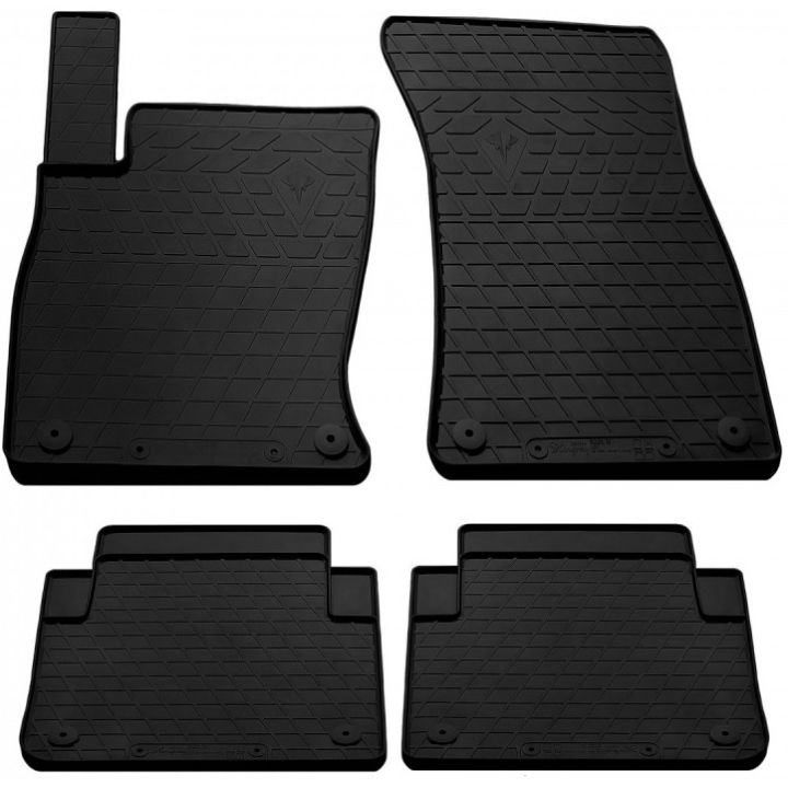 Коврики в салон для Audi A8 (D3) '03-10, резиновые черные  (Stingray)