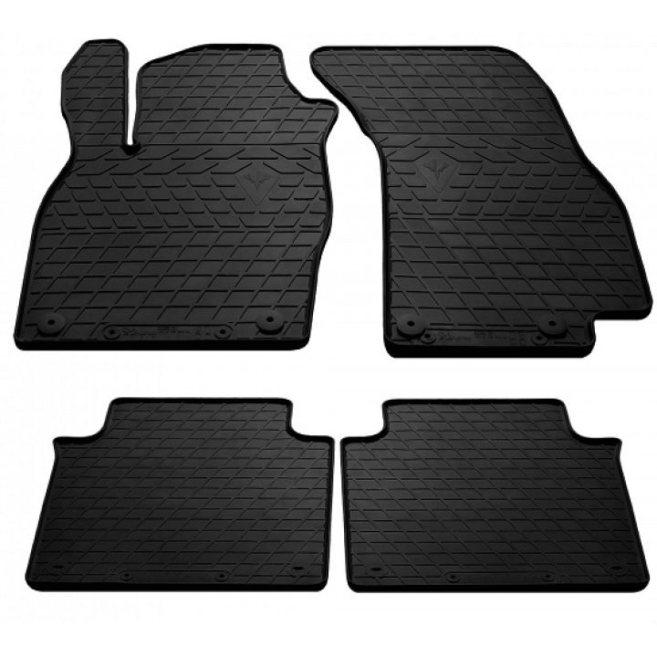 Коврики в салон для Audi A8 (D5) long 2018-, резиновые черные  (Stingray)