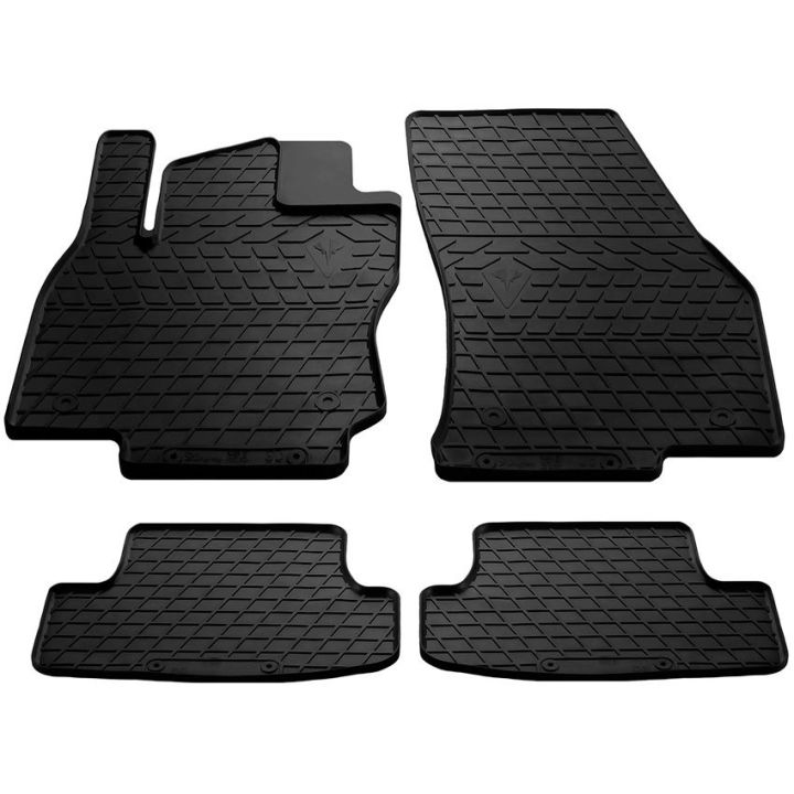 Коврики в салон для Audi Q2 2016-, резиновые черные  (Stingray)