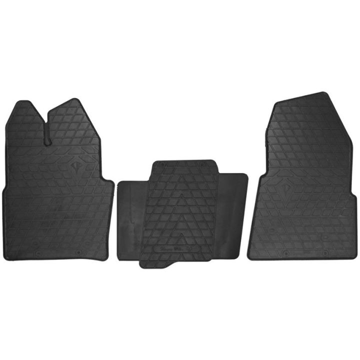 Коврики в салон для Ford Transit 2014-, резиновые черные  (Stingray)