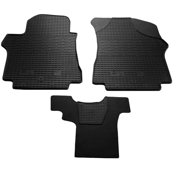 Коврики в салон для Hyundai H1 2007-, резиновые черные  (Stingray)