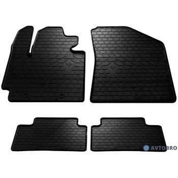Коврики в салон для Kia Soul 2013-, резиновые черные (Stingray)