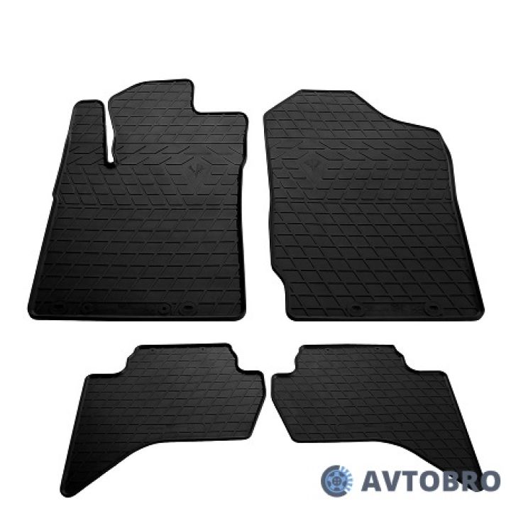 Коврики в салон для Mitsubishi L200 / Triton '05-15, резиновые черные (Stingray)
