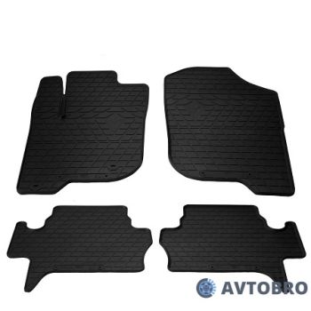 Коврики в салон для Mitsubishi Pajero Sport '08-16, резиновые черные (Stingray)