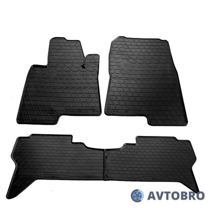 Коврики в салон для Mitsubishi Pajero Wagon 3 '00-07, резиновые черные (Stingray)