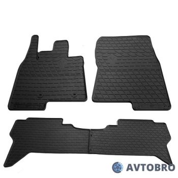Коврики в салон для Mitsubishi Pajero Wagon 4 '07-, резиновые черные (Stingray)
